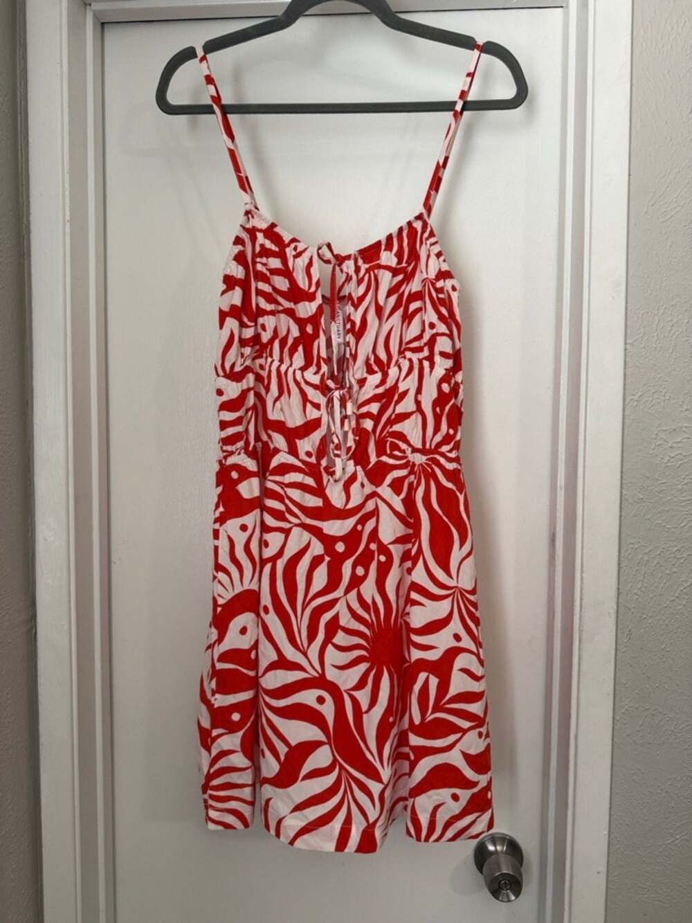 Sanctuary Coral and White Printed Sundress